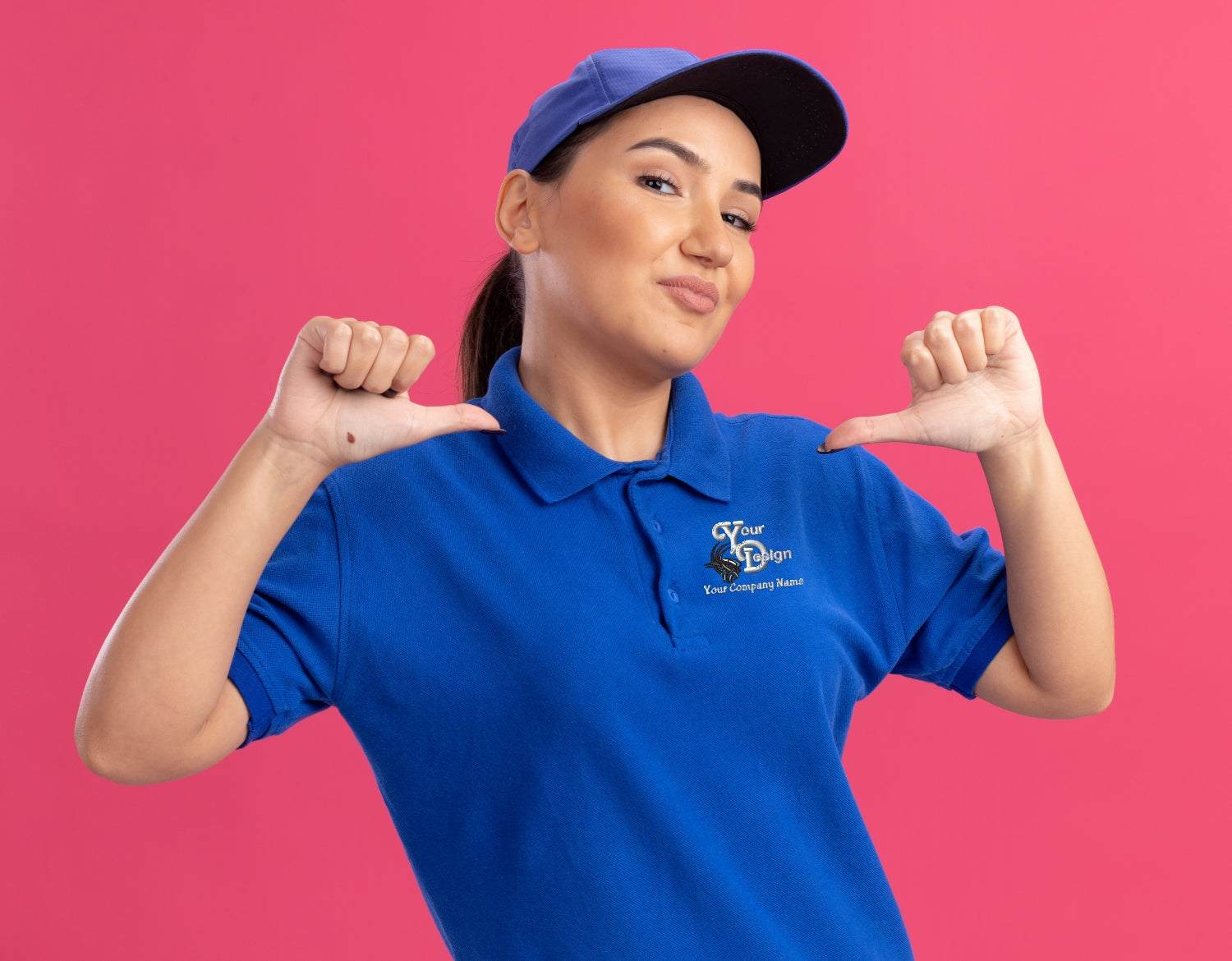 Dry-Fit Polo Shirt Your Custom Company Logo Embroidered Women