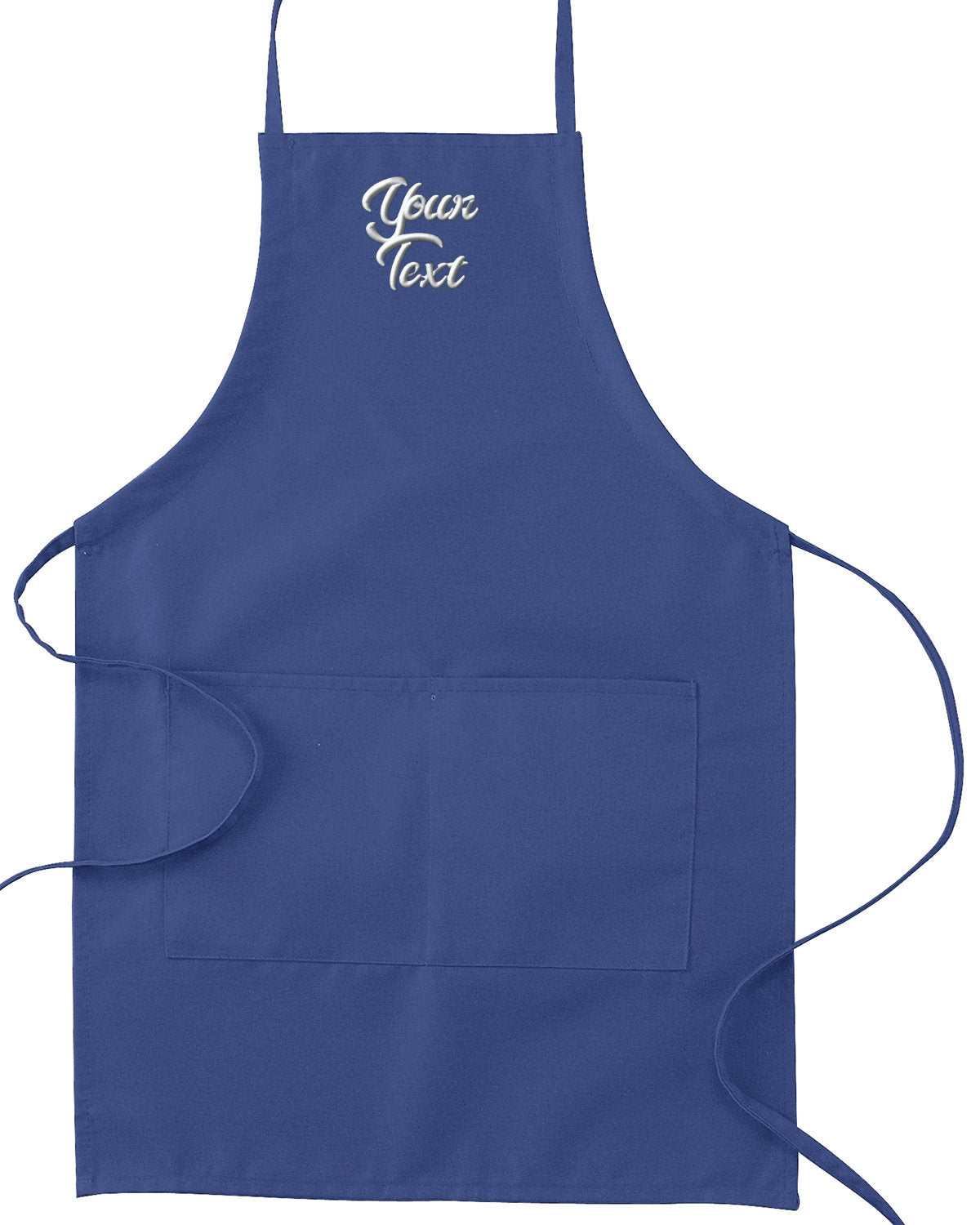 Work Apron With Your Personalized Text Embroidered - Great Gift - blue